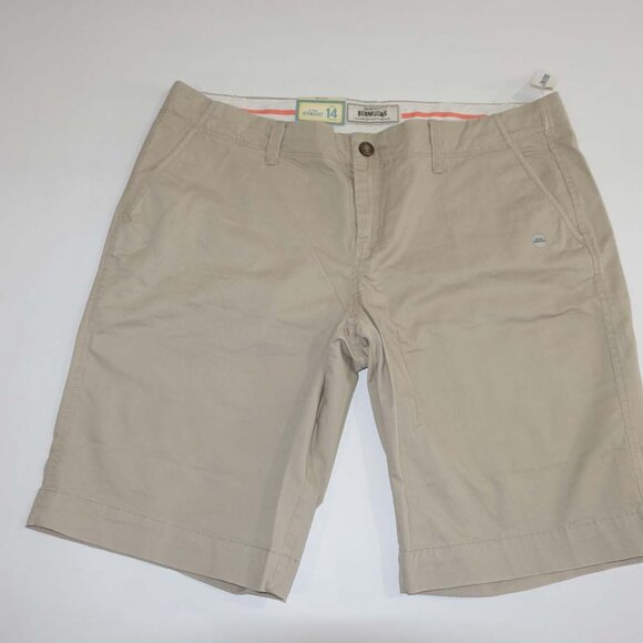 Lot of 2 Pairs Old Navy Perfect Bermuda Shorts NWT Size 14 Brown and Beige Khaki - Picture 6 of 9